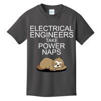 Electrical Engineers Take Power Naps Funny Sloth Kids T-Shirt