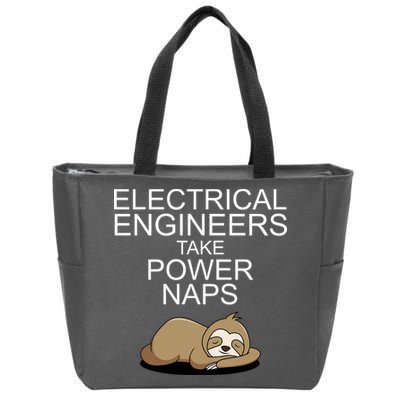 Electrical Engineers Take Power Naps Funny Sloth Zip Tote Bag