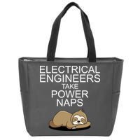 Electrical Engineers Take Power Naps Funny Sloth Zip Tote Bag