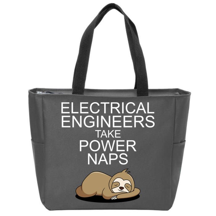 Electrical Engineers Take Power Naps Funny Sloth Zip Tote Bag