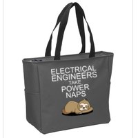 Electrical Engineers Take Power Naps Funny Sloth Zip Tote Bag