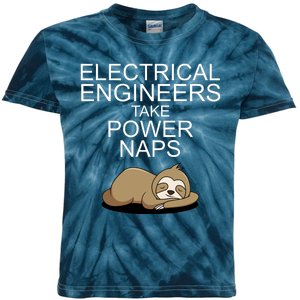 Electrical Engineers Take Power Naps Funny Sloth Kids Tie-Dye T-Shirt