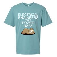 Electrical Engineers Take Power Naps Funny Sloth Sueded Cloud Jersey T-Shirt