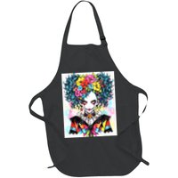Elegant Edge: Vibrant Rebellious Design With Floral Accents Apron