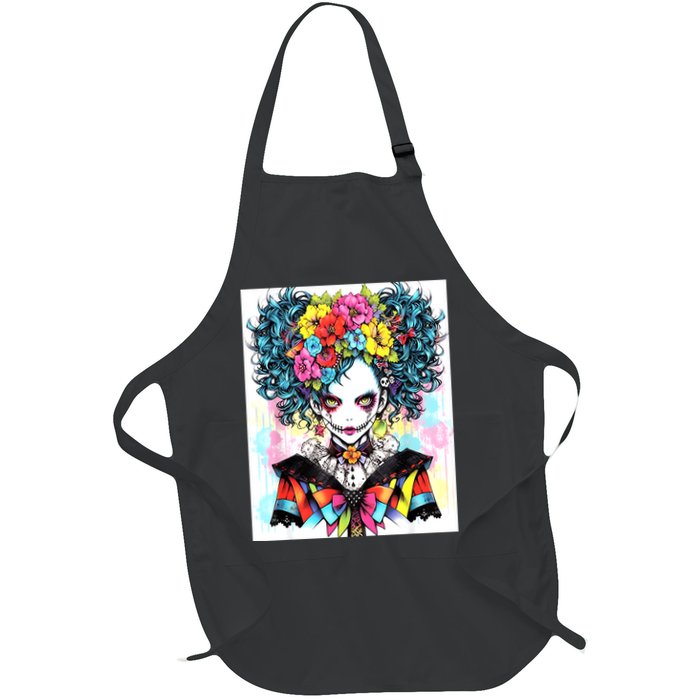 Elegant Edge: Vibrant Rebellious Design With Floral Accents Apron