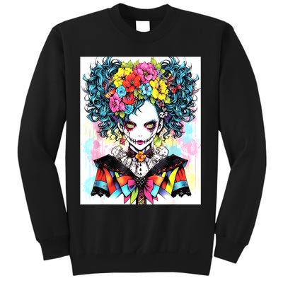 Elegant Edge: Vibrant Rebellious Design With Floral Accents Sweatshirt