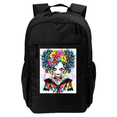 Elegant Edge: Vibrant Rebellious Design With Floral Accents Backpack