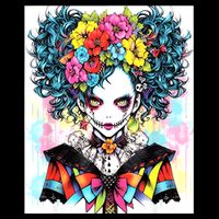 Elegant Edge: Vibrant Rebellious Design With Floral Accents Tall Long Sleeve T-Shirt
