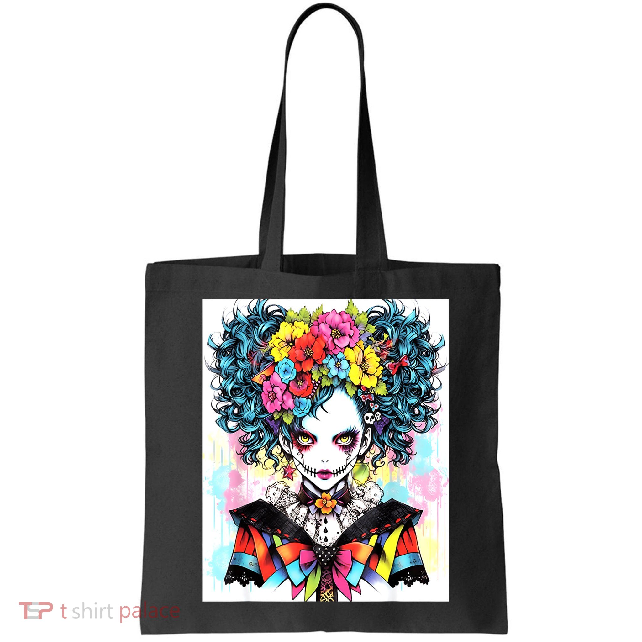 Elegant Edge: Vibrant Rebellious Design With Floral Accents Bag