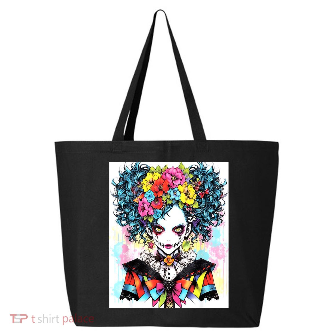 Elegant Edge: Vibrant Rebellious Design With Floral Accents 25L Jumbo Tote