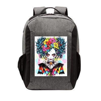 Elegant Edge: Vibrant Rebellious Design With Floral Accents Vector Backpack