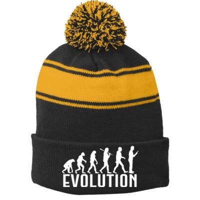 Evolution Stripe Pom Pom Beanie