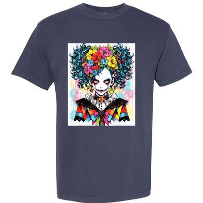 Elegant Edge: Vibrant Rebellious Design With Floral Accents Garment-Dyed Heavyweight T-Shirt