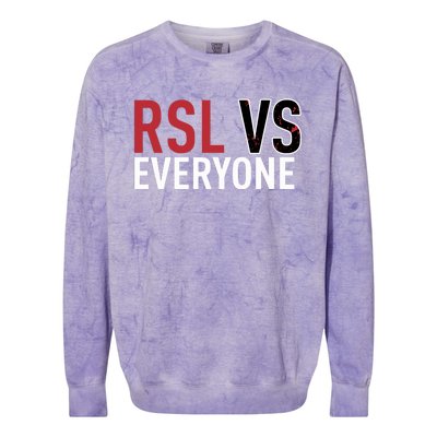 Emeka Eneli Wearing Rsl Vs Everyone Colorblast Crewneck Sweatshirt