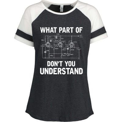 Electrical Engineer What Part Of Don't You Understand Gift TShirt Enza Ladies Jersey Colorblock Tee