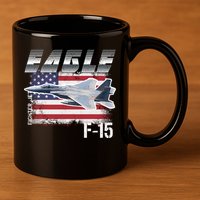 Eagle F 15 Aircraft 11oz C Handle Ceramic Mug