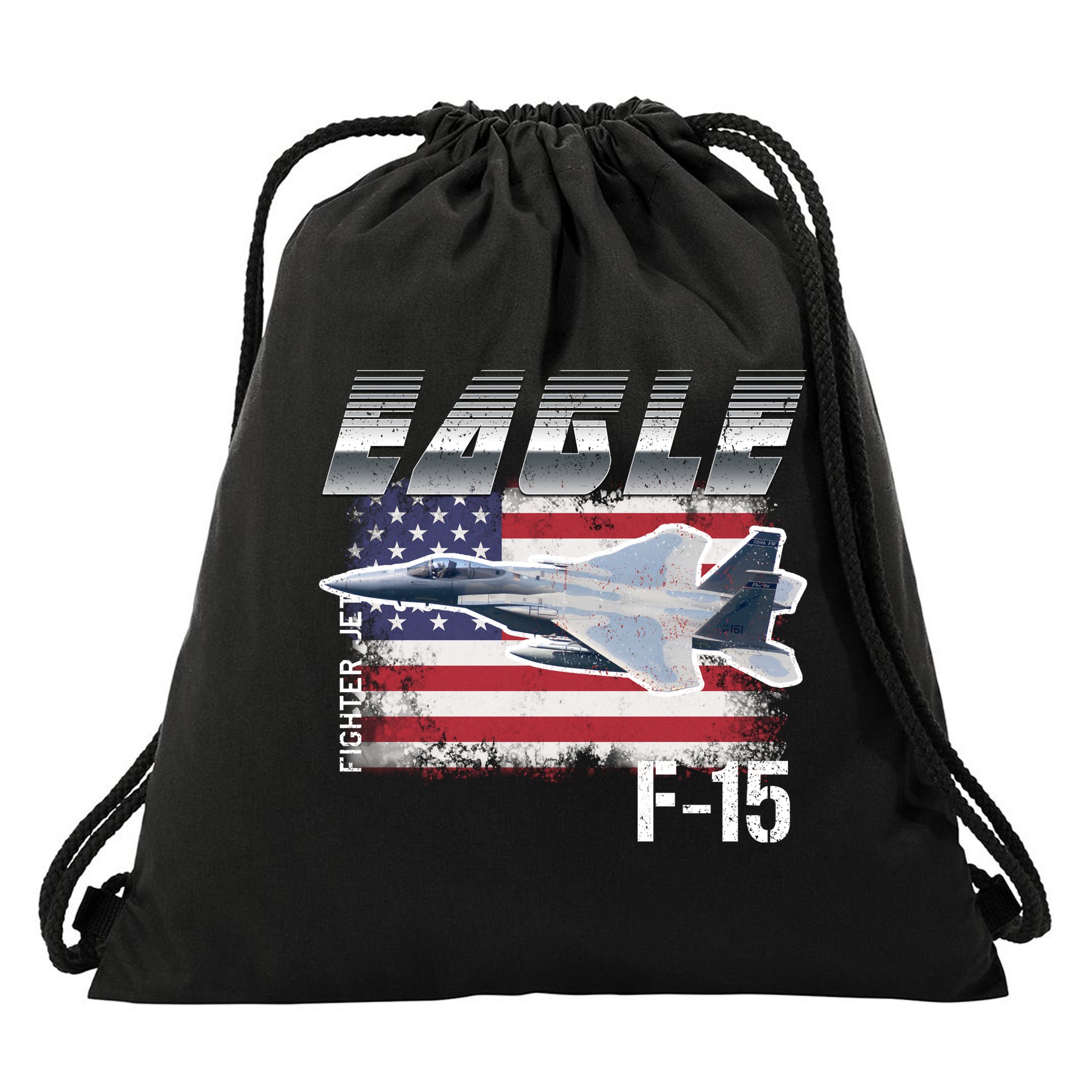 Eagle F 15 Aircraft Drawstring Bag