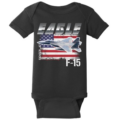 Eagle F 15 Aircraft Baby Bodysuit