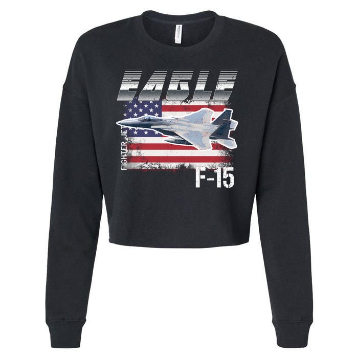 Eagle F 15 Aircraft Cropped Pullover Crew