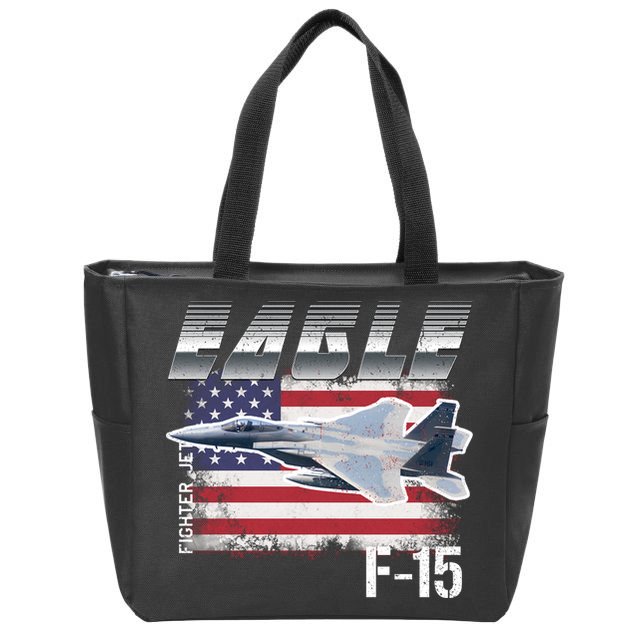 Eagle F 15 Aircraft Zip Tote Bag