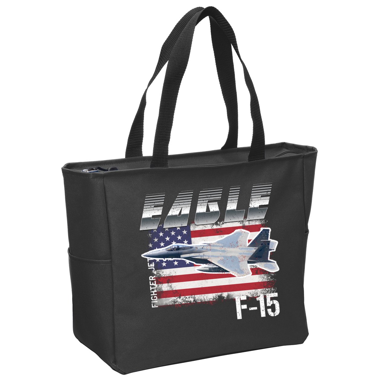 Eagle F 15 Aircraft Zip Tote Bag