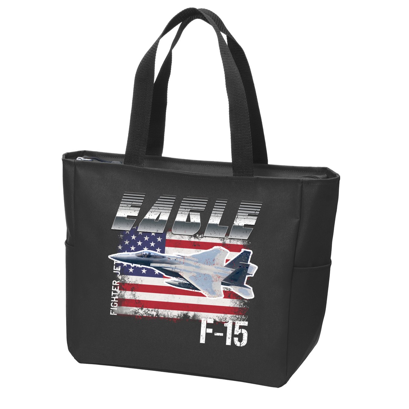 Eagle F 15 Aircraft Zip Tote Bag