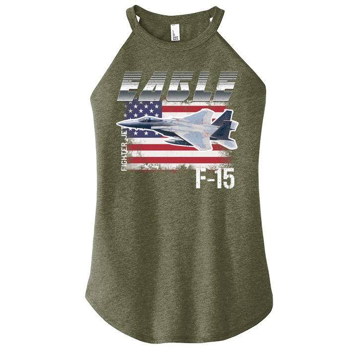 Eagle F 15 Aircraft Women's Perfect Tri Rocker Tank