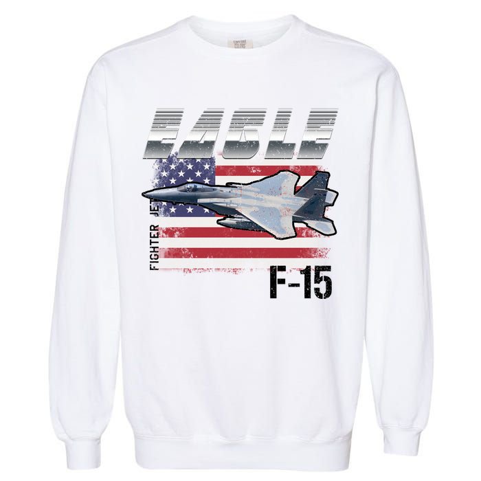 Eagle F 15 Aircraft Garment-Dyed Sweatshirt