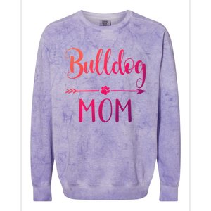 English French American Bulldog Mom Gift Colorblast Crewneck Sweatshirt