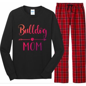 English French American Bulldog Mom Gift Long Sleeve Pajama Set