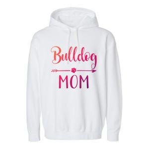 English French American Bulldog Mom Gift Garment-Dyed Fleece Hoodie