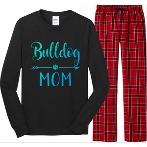 English French American Bulldog Mom Gift Long Sleeve Pajama Set