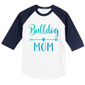 English French American Bulldog Mom Gift Baseball Sleeve Shirt