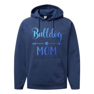 English French American Bulldog Mom Gift Performance Fleece Hoodie