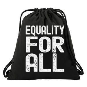 Equality For All Black History Month  Pride Drawstring Bag