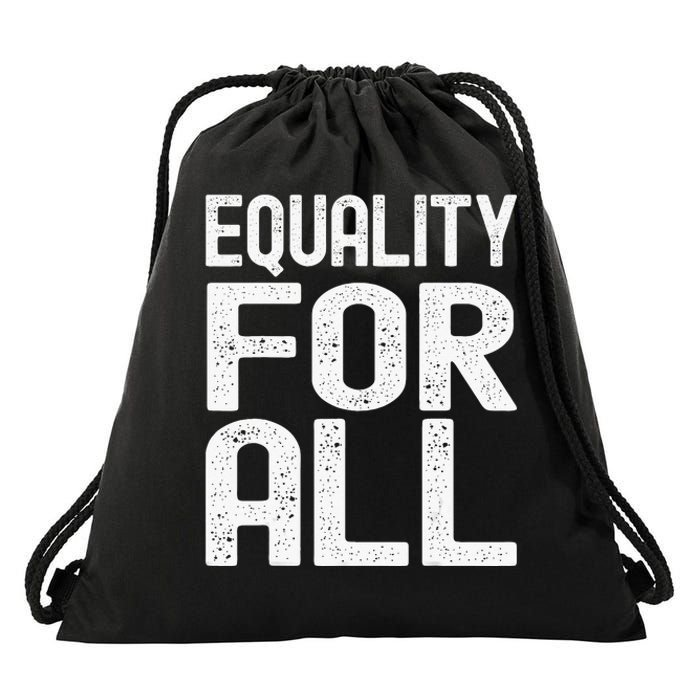 Equality For All Black History Month  Pride Drawstring Bag