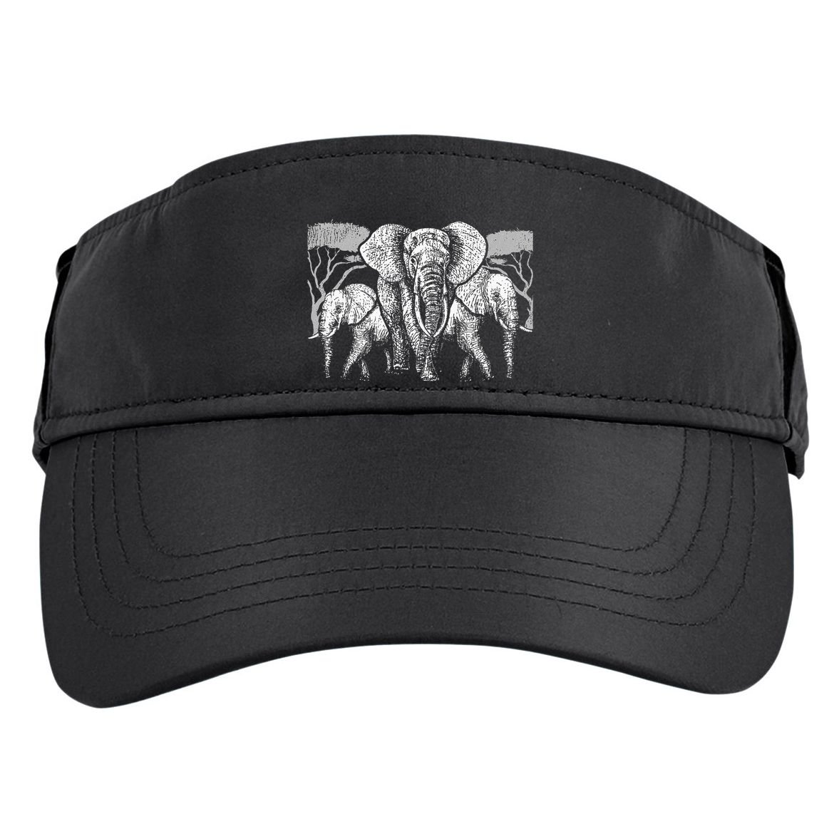 Elephant Family Africa Safari Zoo Keeper Gift Elephant Adult Drive Performance Visor