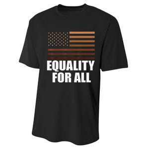 Equality For All Black History Month  Pride Performance Sprint T-Shirt