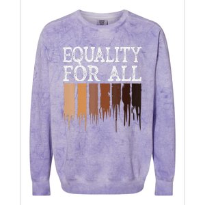 Equality For All Black History Month Pride Colorblast Crewneck Sweatshirt