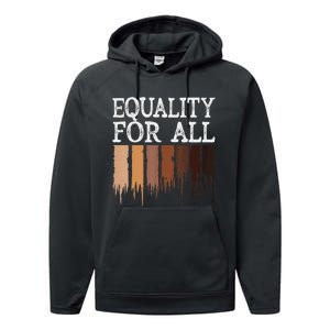 Equality For All Black History Month Pride Performance Fleece Hoodie