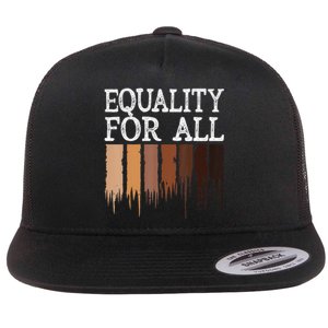 Equality For All Black History Month Pride Flat Bill Trucker Hat