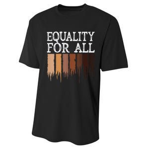 Equality For All Black History Month Pride Performance Sprint T-Shirt