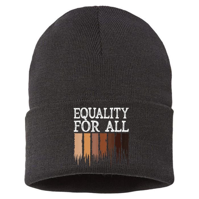 Equality For All Black History Month Pride Sustainable Knit Beanie