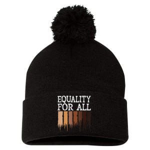 Equality For All Black History Month Pride Pom Pom 12in Knit Beanie