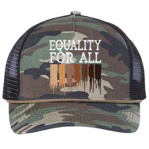 Equality For All Black History Month Pride Retro Rope Trucker Hat Cap