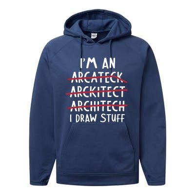 Engineer Funny Arcitect Dad Humor Cool Gift Performance Fleece Hoodie