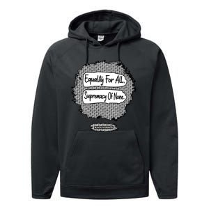 Equality For All Supremacy Of None Performance Fleece Hoodie