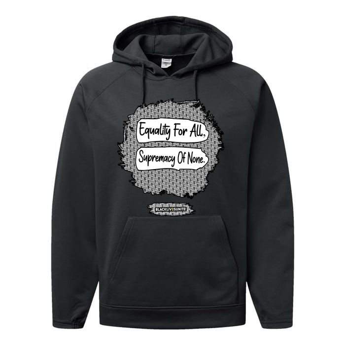 Equality For All Supremacy Of None Performance Fleece Hoodie