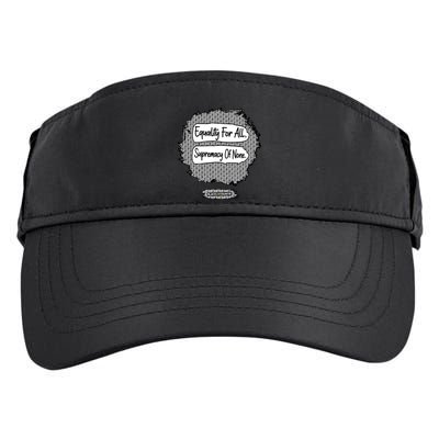 Equality For All Supremacy Of None Adult Drive Performance Visor
