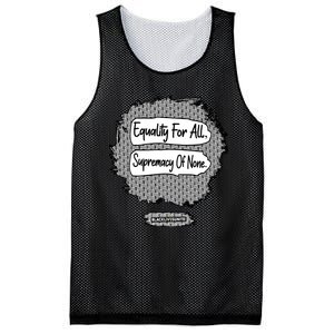 Equality For All Supremacy Of None Mesh Reversible Basketball Jersey Tank